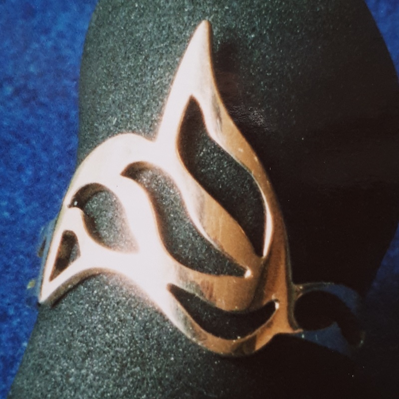 Ring met fantasie ontwerp in goud
