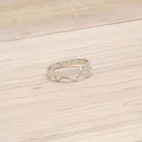 Handgemaakte zilveren ring  'Wave '